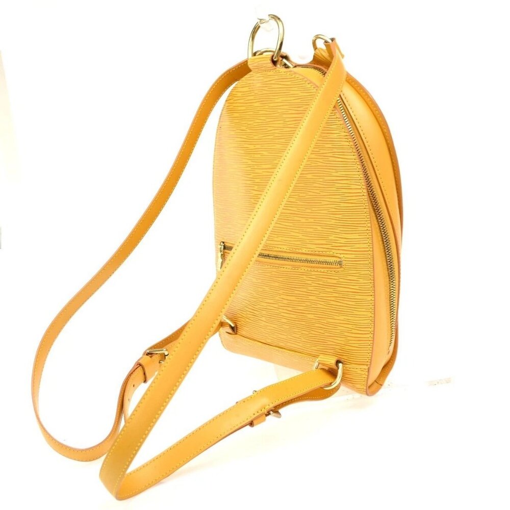 LOUIS VUITTON Logo Mabillon Backpack Bag Epi leather Yellow GHW M52239 82KC352 - Picture 4 of 15
